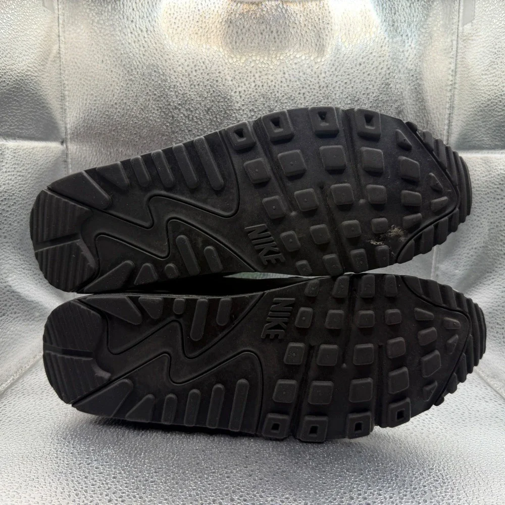 Size 10 Nike Air Max 90 Hyperfuse Sneakers Mens Black Green Excellent 502482-001
